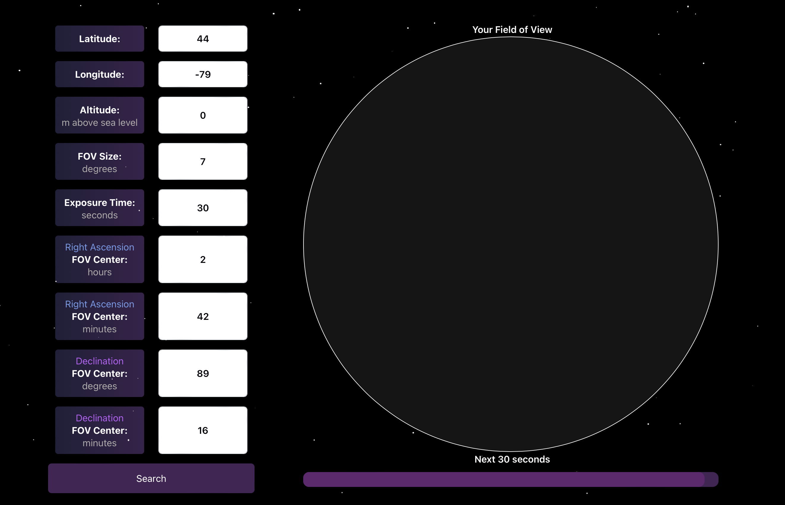 Satellite Interference Predictor User Interface